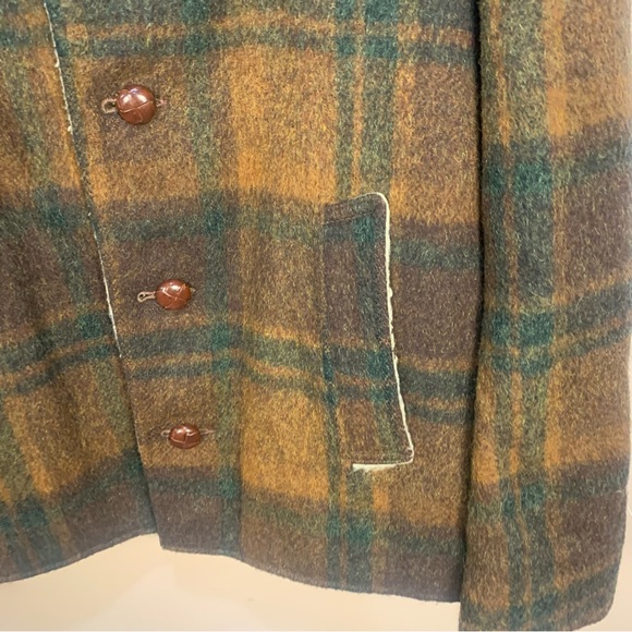 VTG Lakeland Sportswear Buffalo Plaid Sherpa Fleece Lined Jacket - Picture 5 of 15